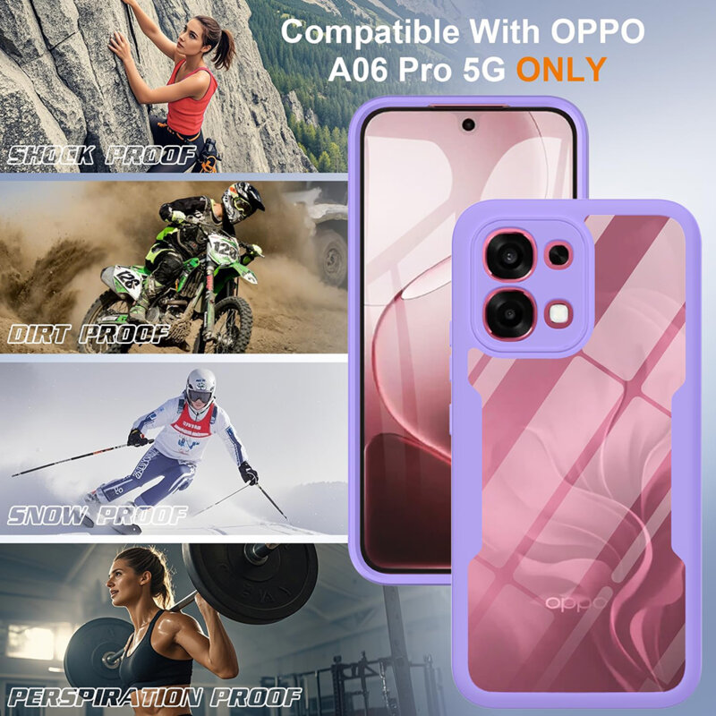 Husa 360° Oppo Reno16 Techsuit ColorVerse, mov