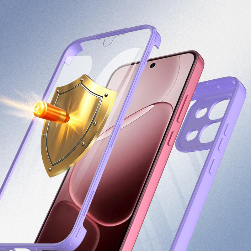Husa 360° Oppo Reno16 Pro Techsuit ColorVerse, mov