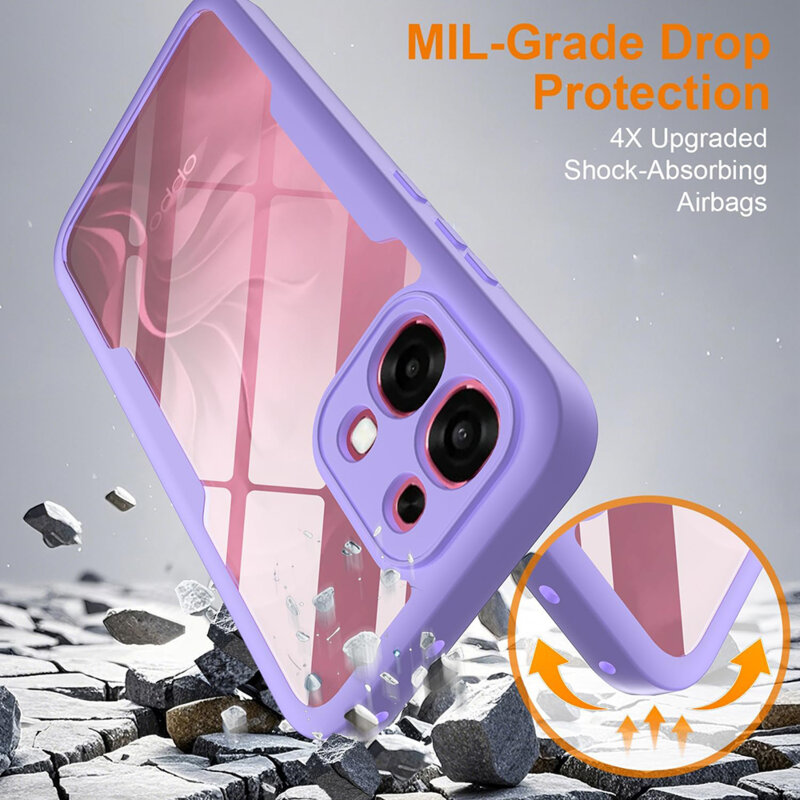 Husa 360° Oppo Reno16 Pro Techsuit ColorVerse, mov