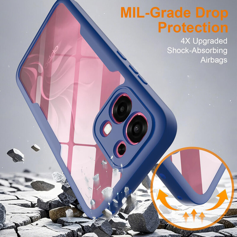 Husa 360° Oppo Reno16 Techsuit ColorVerse, albastru