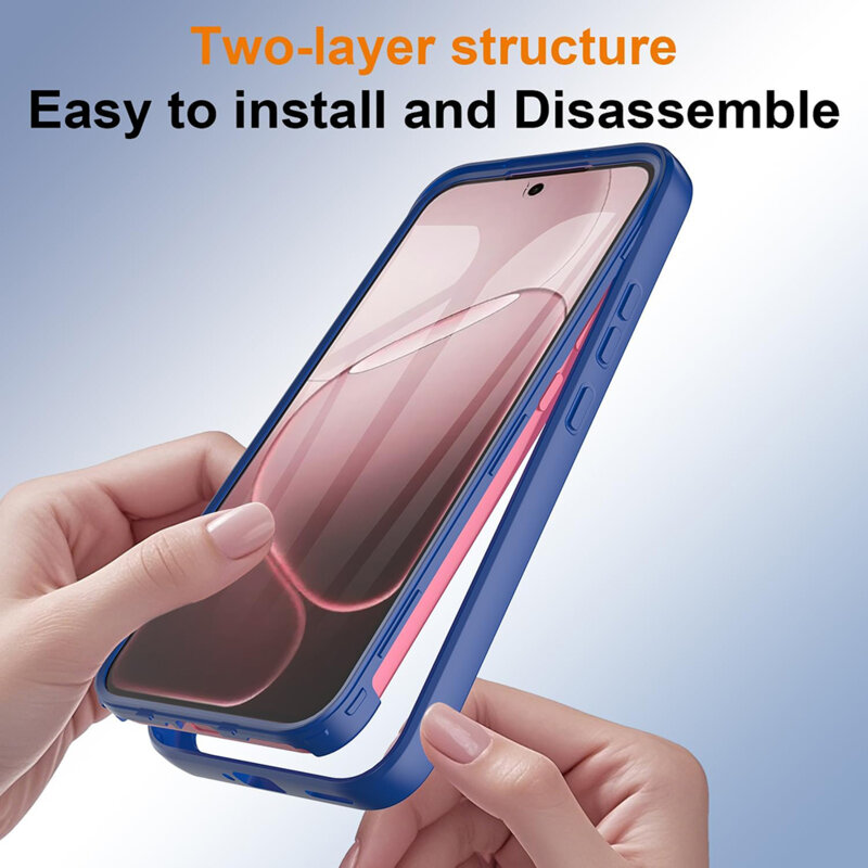 Husa 360° Oppo Reno16 Techsuit ColorVerse, albastru