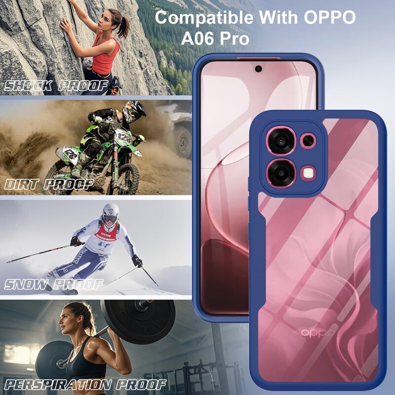 Husa 360° Oppo Reno16 Techsuit ColorVerse, albastru
