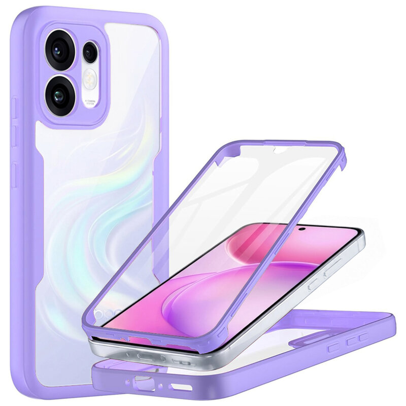 Husa 360° Oppo Reno16 Techsuit ColorVerse, mov