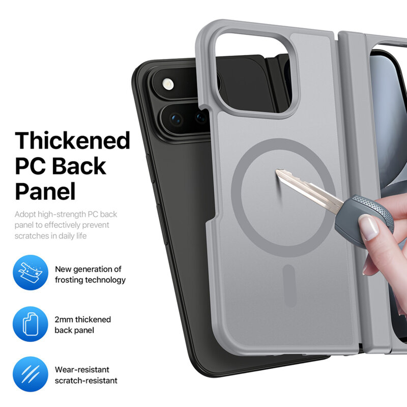 Husa Google Pixel 11 Pro Fold Dux Ducis Yind MagSafe Series, gri