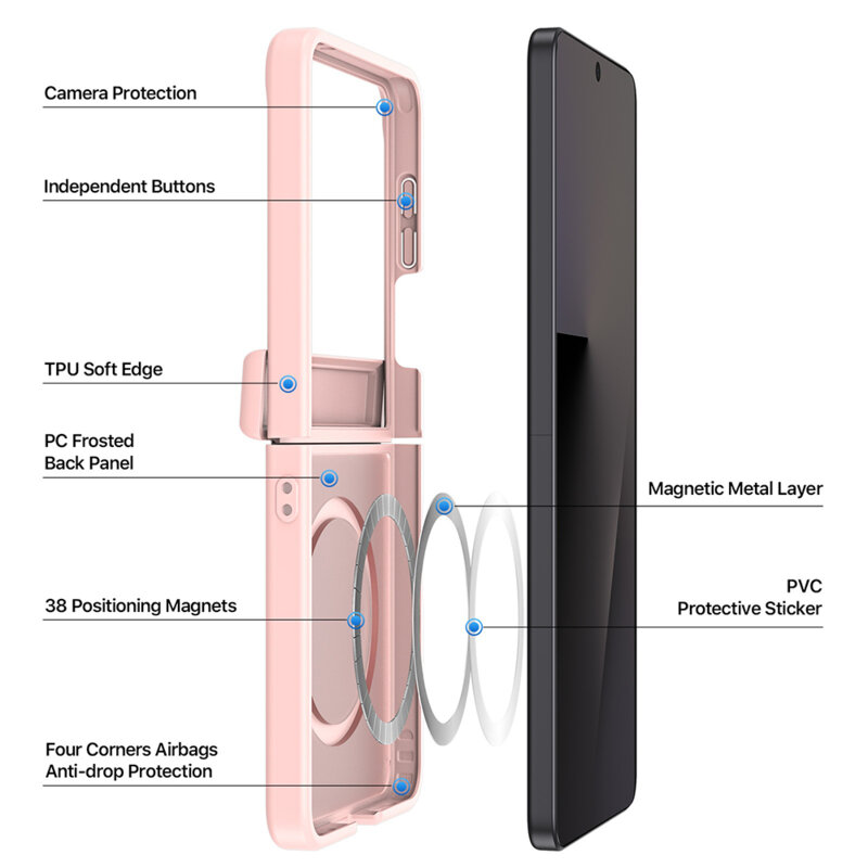 Husa Samsung Galaxy Z Flip8 Dux Ducis Yind MagSafe Series, negru