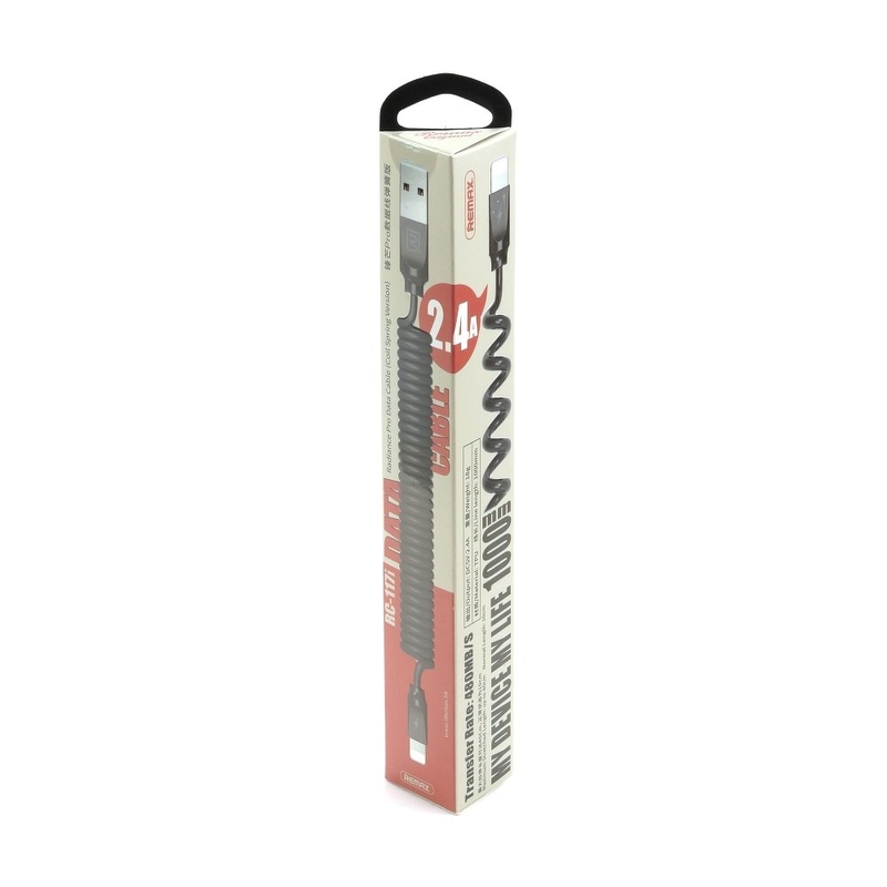 Cablu de date Lightning Remax RC-117i 1M 2.4A - Negru