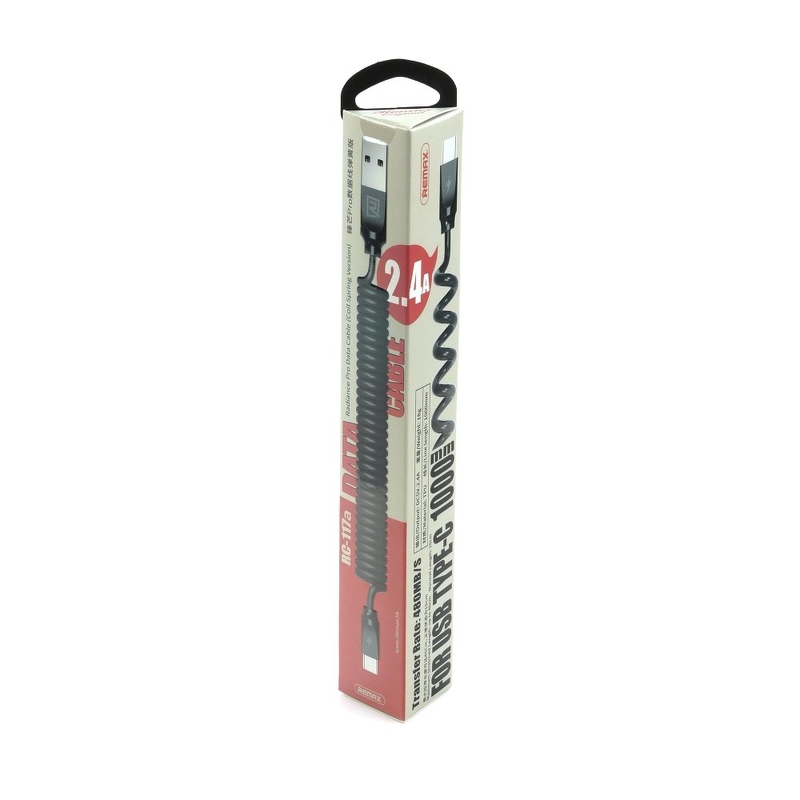 Cablu de date Type-C Remax RC-117a 1M 2.4A - Negru