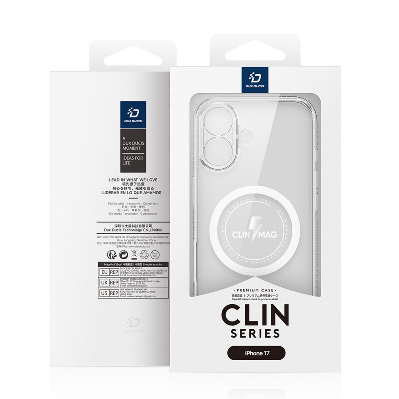 Husa iPhone 17 Dux Ducis Clin MagSafe Series, transparenta