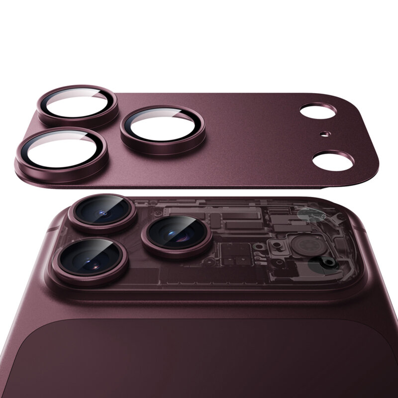 Folie sticla camera iPhone 18 Pro ESR Armorite Pro, bordo