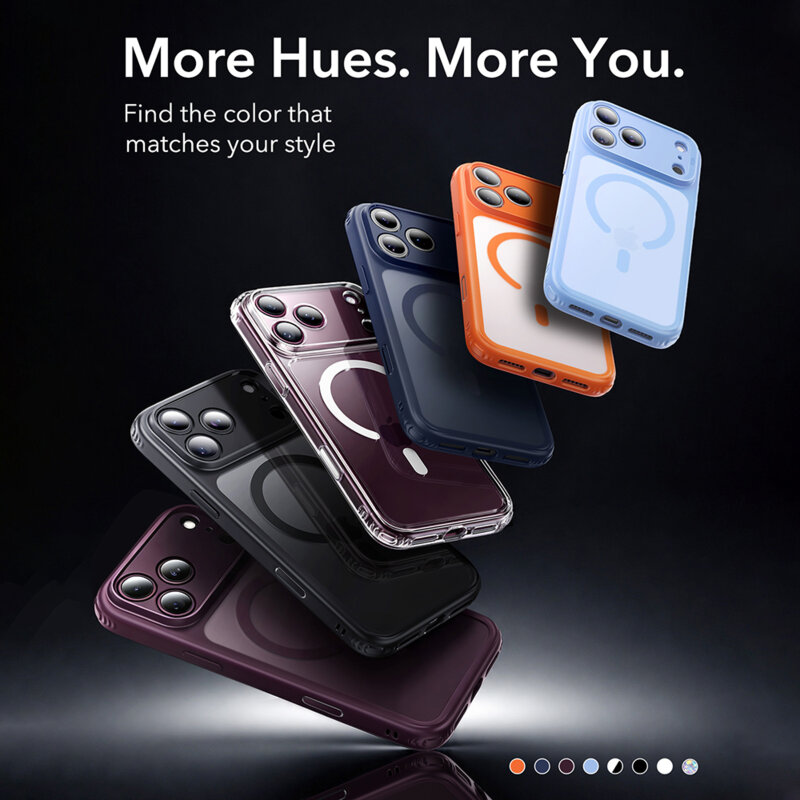 Husa iPhone 17 Pro ESR Classic Hybrid HaloLock, transparenta