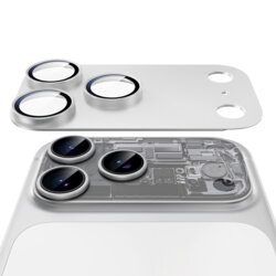 Folie sticla camera iPhone 18 Pro Max ESR Armorite Pro, argintiu