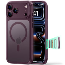 Husa iPhone 17 Pro ESR Classic Hybrid HaloLock, bordo