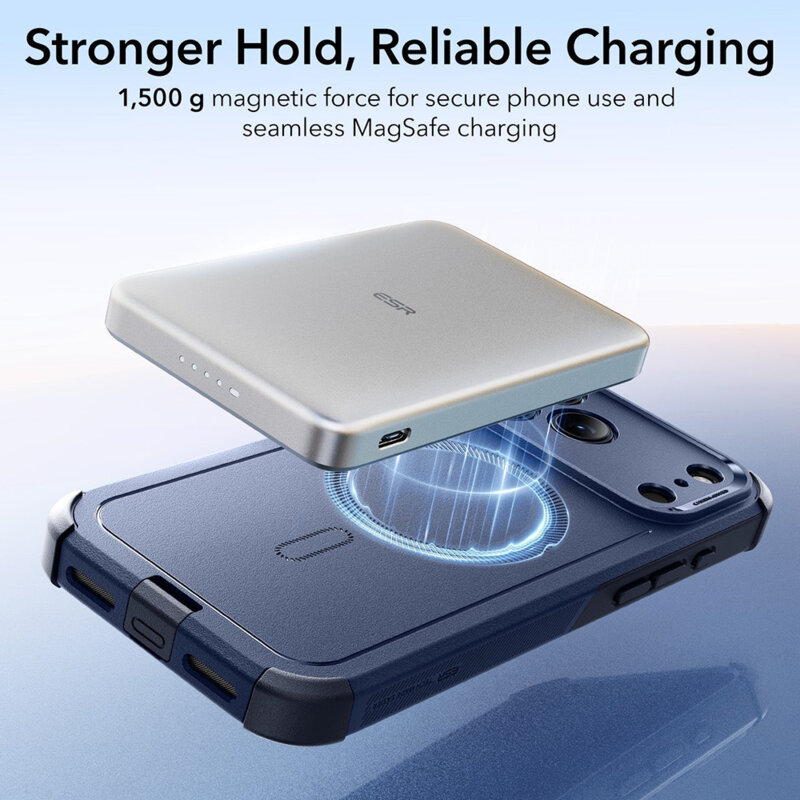 Husa iPhone 18 Pro Max ESR Cyber Halolock, albastru