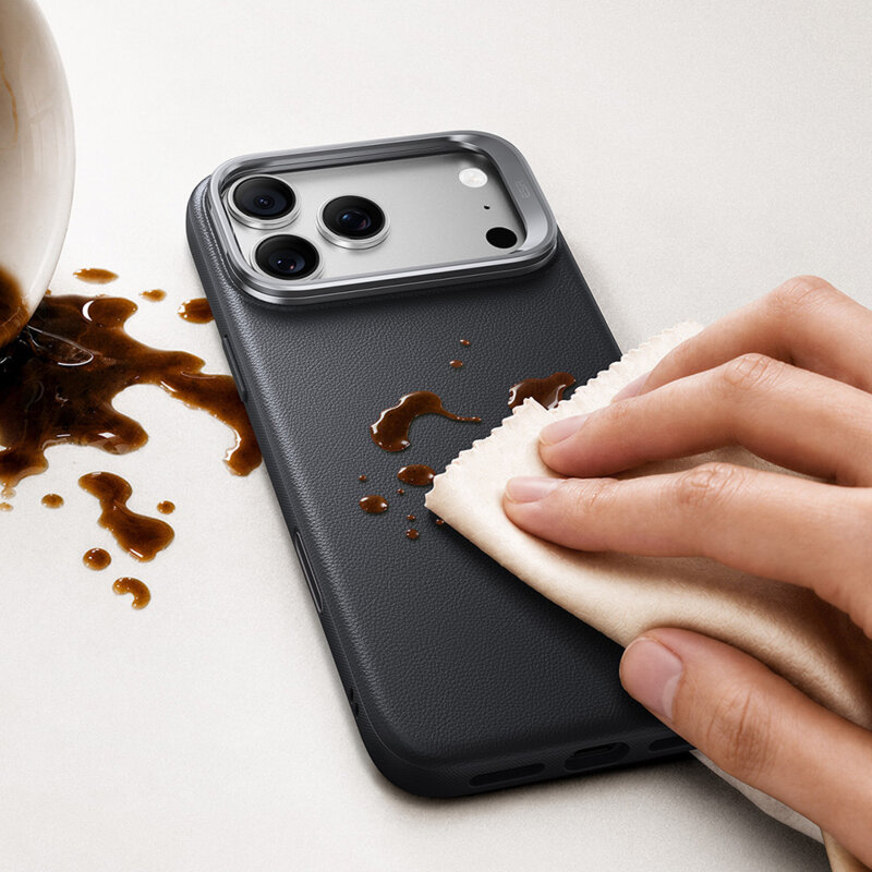 Husa iPhone 18 Pro ESR Atelier Magnetic Kickstand, negru