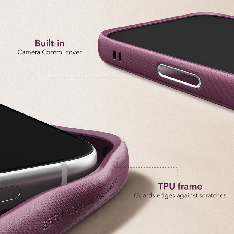 Husa iPhone 17 Pro ESR Atelier Magnetic Kickstand, bordo