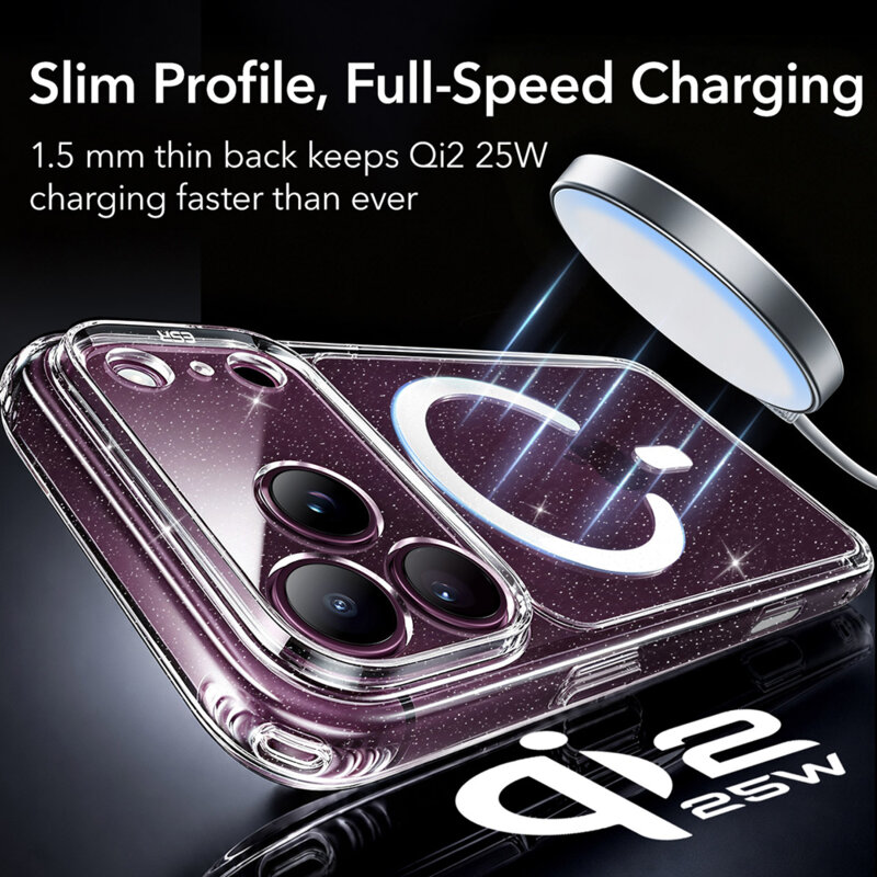 Husa iPhone 18 Pro Max ESR Classic Hybrid HaloLock, transparenta