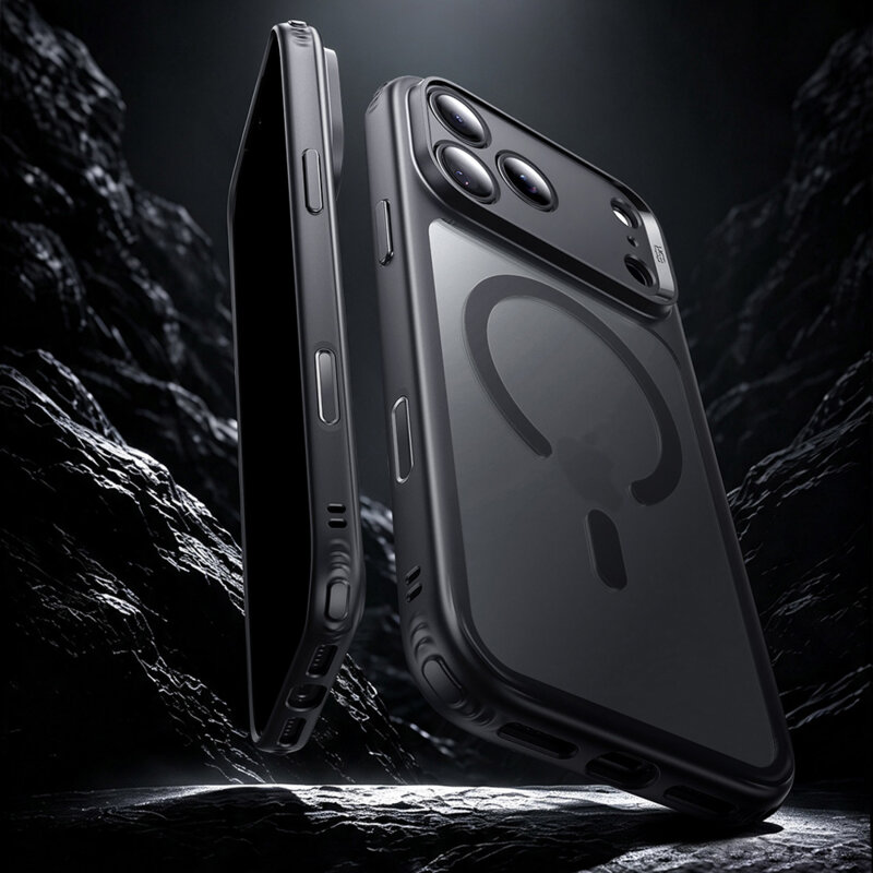 Husa iPhone 17 Pro Max ESR Classic Hybrid HaloLock, negru frost