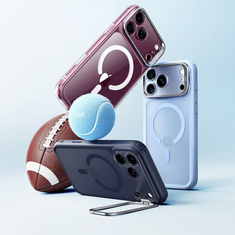 Husa iPhone 18 Pro Max ESR Classic Hybrid HaloLock Kickstand, bordo