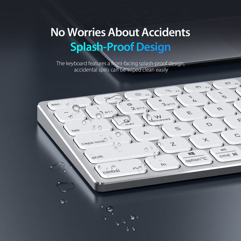 Mini tastatura wireless pentru tableta Type-C, 180mAh Dux Ducis, alb