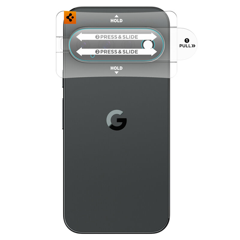 [Pachet 2x] Folie sticla camera Google Pixel 11 Pro XL Spigen Glas.tR Optik EZ Fit Pro, negru