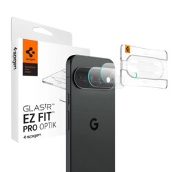 [Pachet 2x] Folie sticla camera Google Pixel 11 Spigen Glas.tR Optik EZ Fit Pro, negru