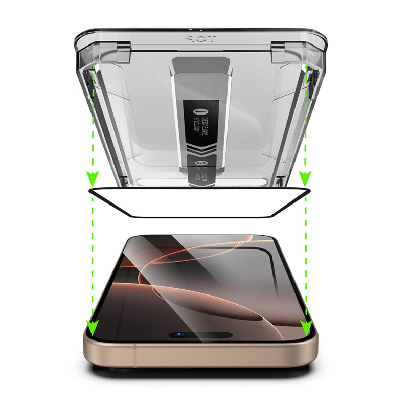 Folie iPhone 18 Pro Techsuit TitanGlass FullCover, negru