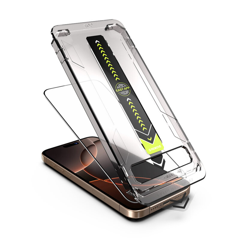 Folie iPhone 18 Pro Max Techsuit TitanGlass FullCover, negru