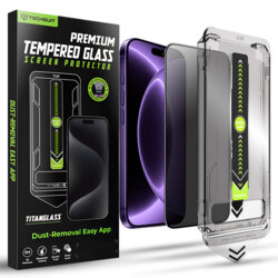 Folie iPhone 18 Pro Techsuit TitanGlass FullCover, privacy