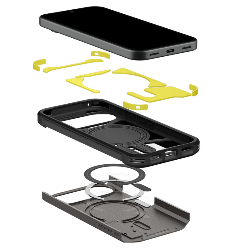 Husa Google Pixel 11 Spigen Tough Armor MagSafe, cenusiu