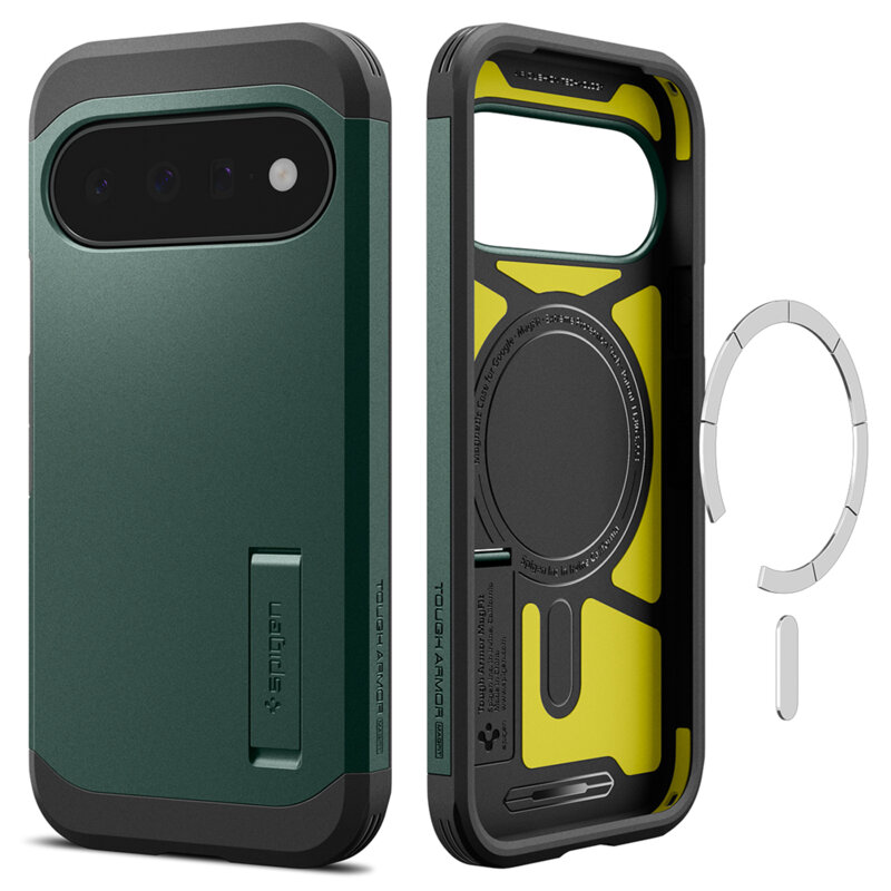 Husa Google Pixel 11 Spigen Tough Armor MagSafe, verde