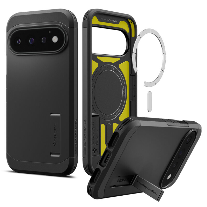 Husa Google Pixel 11 Pro Spigen Tough Armor MagSafe, negru