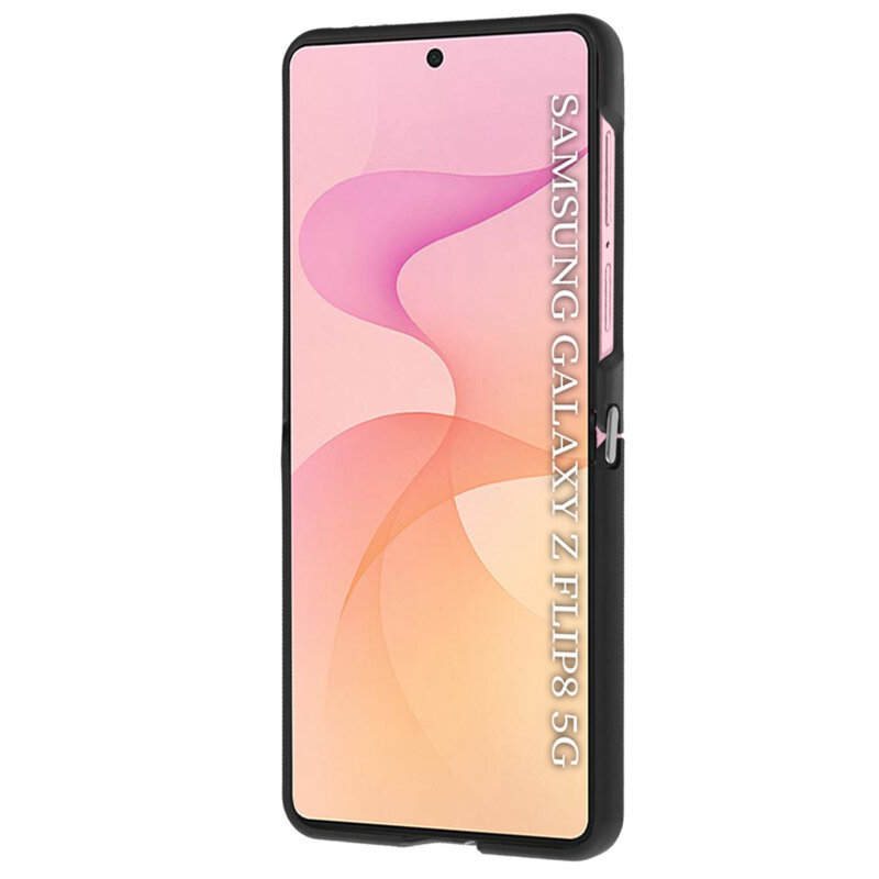 Husa Samsung Galaxy Z Flip8 Techsuit Glinth cu inel suport stand magnetic, negru