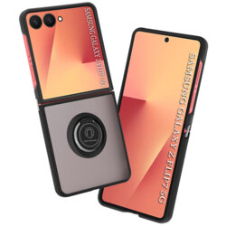 Husa Samsung Galaxy Z Flip7 Techsuit Glinth cu inel suport stand magnetic, negru