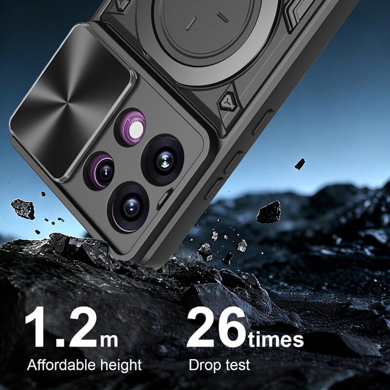 Husa Oppo Reno16 F Techsuit CamGuard Pro, roz auriu