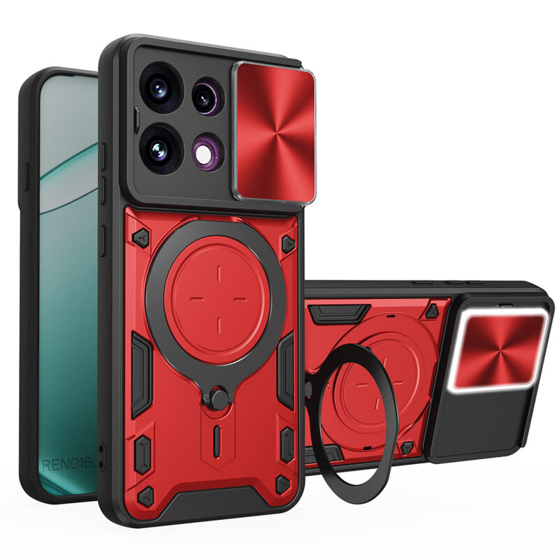 Husa Oppo Reno16 FS Techsuit CamGuard Pro, rosu