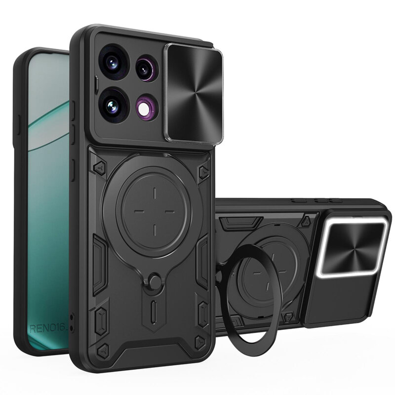 Husa Oppo Reno16 F Techsuit CamGuard Pro, negru