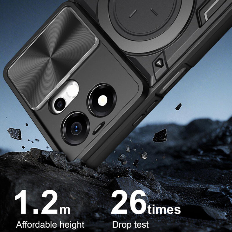 Husa Honor 600 Smart Techsuit CamGuard Pro, roz auriu
