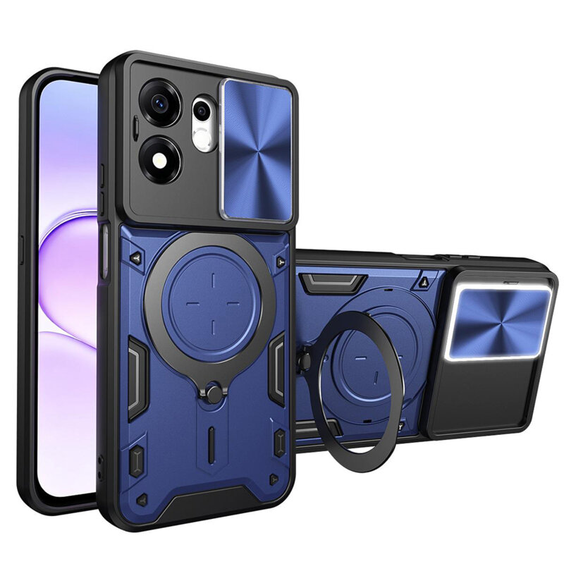 Husa Honor 600 Smart Techsuit CamGuard Pro, albastru