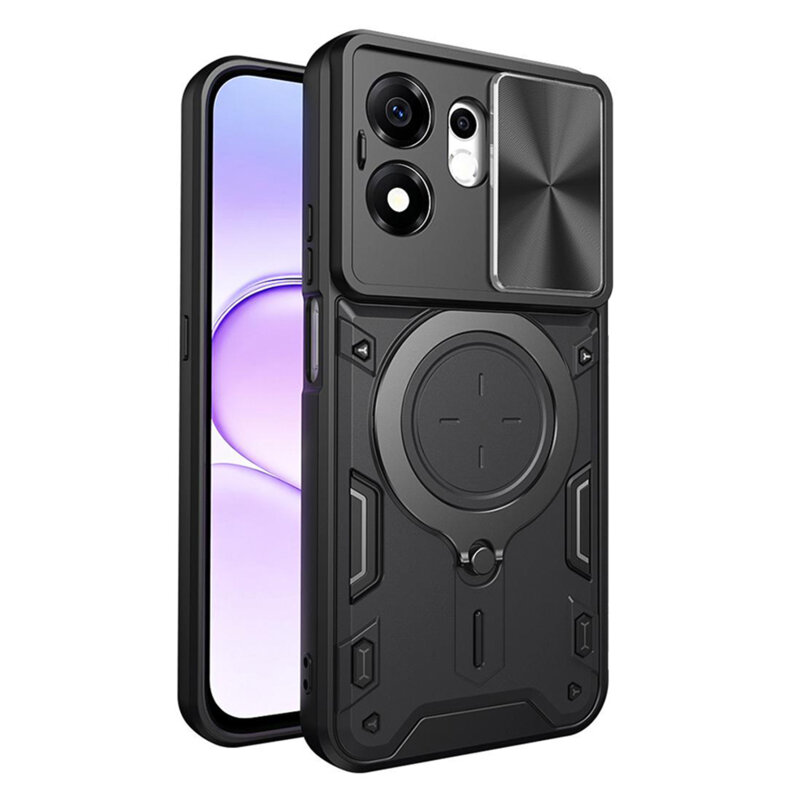 Husa Honor 600 Smart Techsuit CamGuard Pro, negru