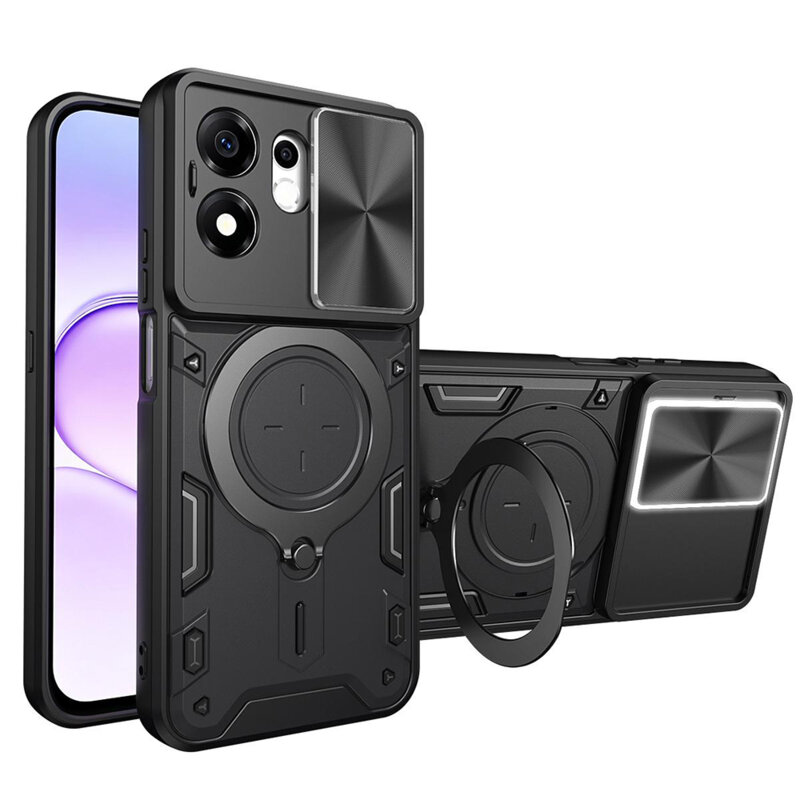 Husa Honor 600 Smart Techsuit CamGuard Pro, negru