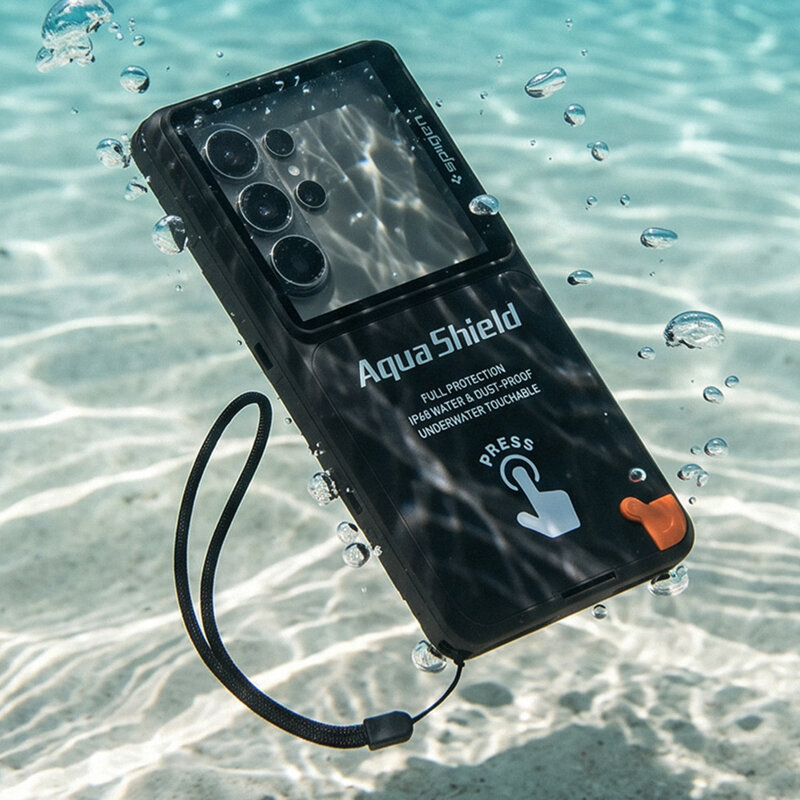 Husa subacvatica telefon waterproof Spigen A604, negru