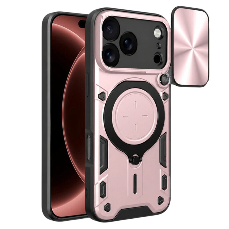 Husa iPhone 18 Pro Max Techsuit CamGuard Pro, roz auriu
