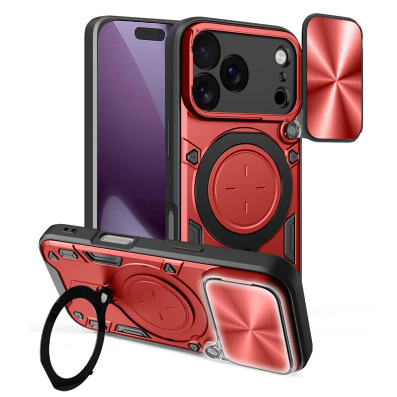 Husa iPhone 18 Pro Max Techsuit CamGuard Pro, rosu