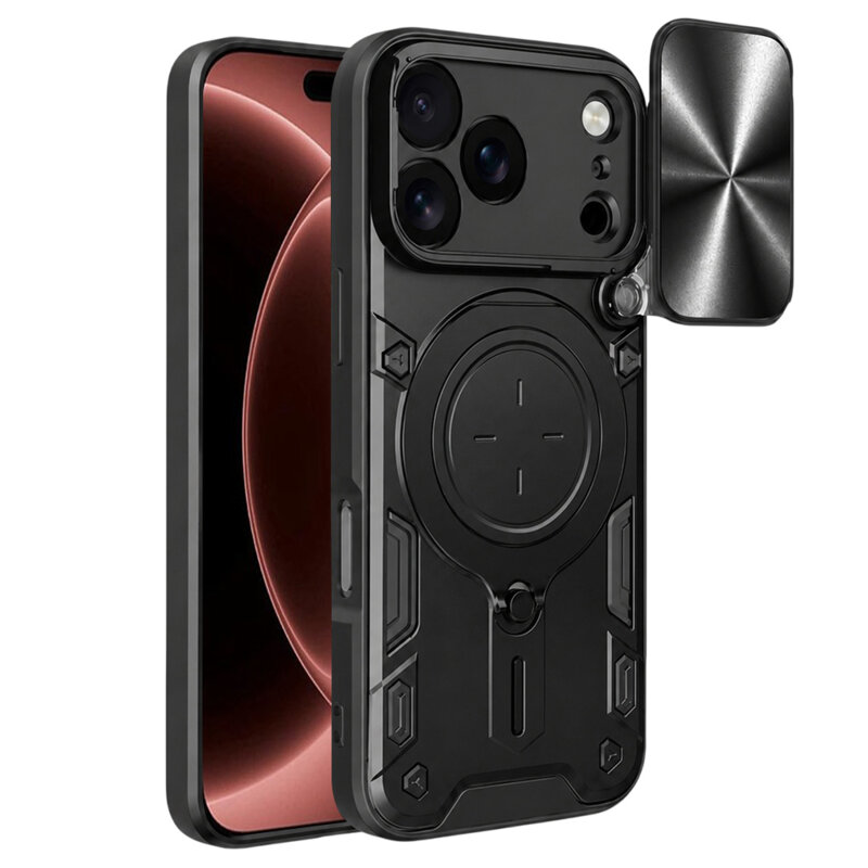 Husa iPhone 18 Pro Max Techsuit CamGuard Pro, negru