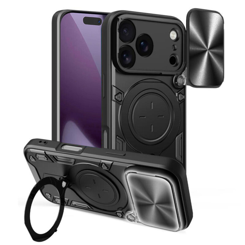 Husa iPhone 18 Pro Max Techsuit CamGuard Pro, negru
