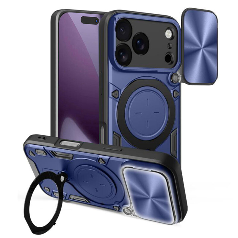 Husa iPhone 18 Pro Techsuit CamGuard Pro, albastru