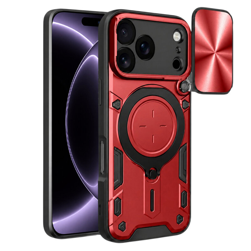 Husa iPhone 17 Pro Techsuit CamGuard Pro, rosu