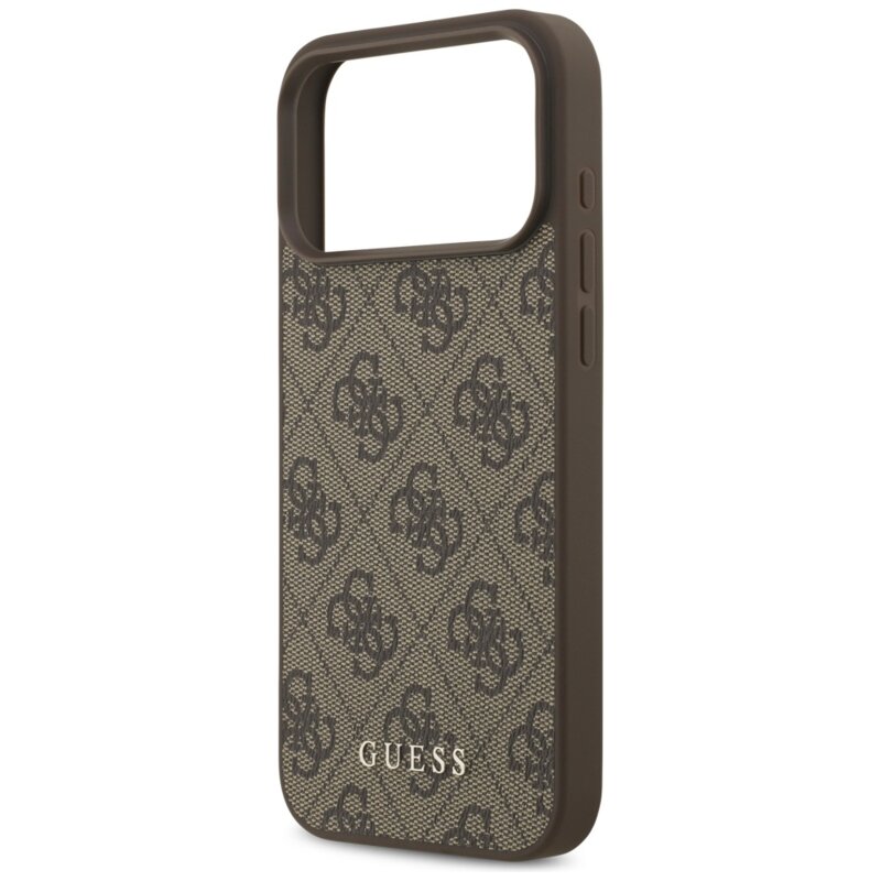 Husa originala Guess iPhone 18 Pro Hardcase 4G Classic Logo, maro, GUHCP18LG4GFBR