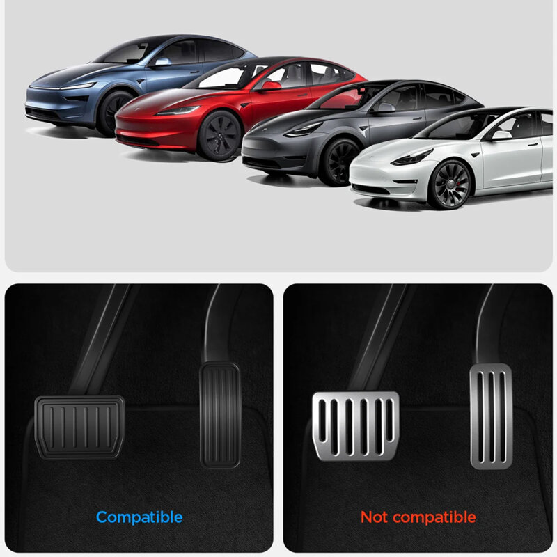 Pedale sport pentru Tesla Model Y/3, Spigen Stuttgart, argintiu