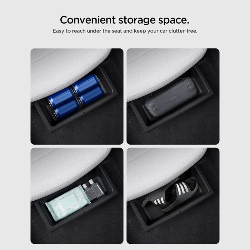 [Pachet 2x] Cutie depozitare, organizator scaun Tesla Model Y Juniper, Spigen, negru